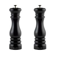 Salter Chester Pepper Mills Set of 2 Adjustable Extra Cap Included, Black