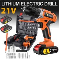 Cordless Drill 21V Electric Screwdriver Set Combi Driver High Power 2 Battery UK