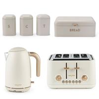 Salter Stone Pebble Kettle, Toaster & Countertop Set 1.7L Fast Boil Kettle