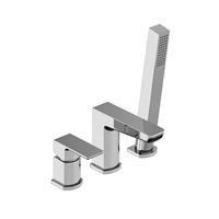 Chrome Bath Shower Mixer 3 Hole Bath Shower Mixer Includes Handset & Hose