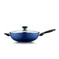 Blue Diamond 28 cm Wok With Glass Lid PFAS-Free Stainless Steel (Open Box)
