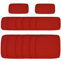 Outsunny Garden Rattan Sofa Set Polyester Cover Replacement No Cushion Red
