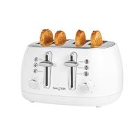 Salter 4-Slice Toaster Wide Slots 7 Levels Removable Crumb Tray Boston White