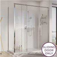 Chrome 1700mm Sliding Shower Door Cubicle Enclosure 10mm Easy Clean | Sultan
