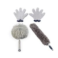 Beldray Deep Clean Dusting Set, Dusters & Gloves Microfibre, Washable Traps Dust