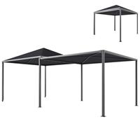 Outsunny 3x3m Garden Gazebo, Extendable Awning, Refurbished