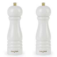 Salter Olea Salt & Pepper Grinder Set Adjustable Grind Ceramic Mechanism Rustic