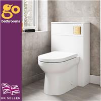 Complete Back to Wall Toilet Bundle White WC Unit, Pan, Cistern & Fixings