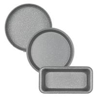 Salter Marble 3pc Bakeware Set 24cm Round, 24cm Springform & 27cm Loaf
