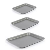 Salter Essentials Baking Tray Set of 3 31/35/41cm Durable Non-Stick PFOA-Free