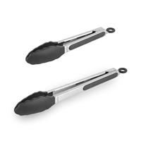 Salter Expert Kitchen Tong Set - 9 & 12 Locking Tongs, Dishwasher Safe