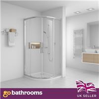 Twin Door Quadrant Chrome 900900 Shower Enclosure 8mm Easy-Clean Glass