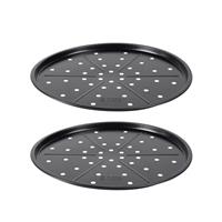 Russell Hobbs Everyday Set of 2 Pizza Trays - Non-Stick, Dishwasher-Safe