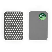 Salter Silicone Air Fryer Liners - Set of 4, Perforated/Base, Dishwasher Safe
