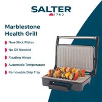 Salter Health Grill Non-Stick, Floating Hinge, Removable Drip Tray (Open Box)