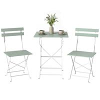 Outsunny Outdoor Bistro Set Folding for 2 People White Green