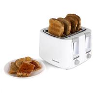 Progress 4-Slice Toaster Anti-Jam Auto-Centring Toasting Slots, White