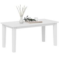 Outsunny HDPE Rectangle Garden Coffee Table, Slatted Outdoor Table, Refurbished