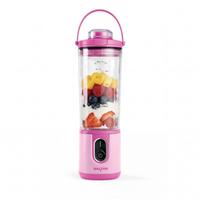 Salter ActiBoost Portable Blender - 450ml, Inc Blade Cover & Bottle Base, Pink