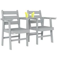 Outsunny Garden Loveseat, Embossed Wood Jack and Jill Garden Seat Refurbished