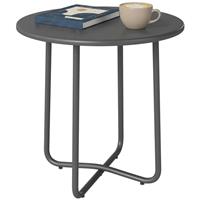 Outsunny Metal Garden Side Table, 48 cm Round Outdoor Table Refurbished