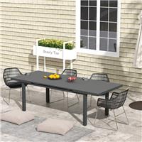 Outsunny Extending Garden Table Outdoor for 6-8 People Aluminium Refurbished