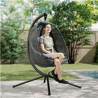 Outsunny Hanging Swing Chair w/ Thick Cushion, Patio Hanging Chair Refurbished