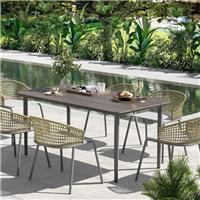 Outsunny Garden Table with Rust Resistant Metal Frame, Refurbished