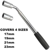 Extendable Wheel Telescopic Car Van Brace Socket Tyre Nut Wrench 17 19 21 23mm