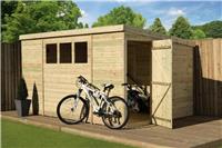 Empire 2500 Pent Garden Shed Wooden 9X4 SHIPLAP TONGUE & GROOVE 3 WINDOWS PRESSU