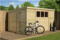 Empire 2500 Pent Garden Shed Wooden 14X8 14ft x 8ft Tongue & Groove 3 WINDOWS PR