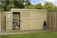 Empire 1000 Pent Garden Shed Wooden 14X6 14ft x 6ft SHIPLAP TONGUE & GROOVE PRE