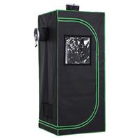 Outsunny Mylar Hydroponic Grow Tent w/ Floor Tray for Indoor Plant 60x60x140cm