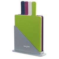 Salter Chopping Board Set & Stand Multi-Coloured Preventing Cross Contamination