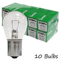 10 Lucas LLB382 12V 21W Bulbs Light Side Flasher Tail Brake Car Fog Indicator