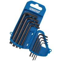 Draper 33685 Imperial/AF Hex Hexagon Allen Key Set Allan Alan 1/16-1/4 8PC