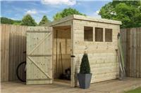 Empire 2500 Pent Garden Shed Wooden 8X6 8ft x 6ft SHIPLAP TONGUE & GROOVE TANAL