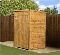 Empire Pent Garden Shed Wooden Shiplap Tongue & Groove 4X4 4ft x 4ft Double Door