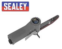 SEALEY AIR BELT SANDER 10MM X 330MM SANDING MACHINE FINGER FILE & 3 BELTS S01046