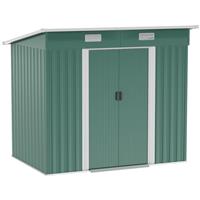 Outsunny 7 x 4ft Outdoor Garden Storage Shed for Backyard Patio Green