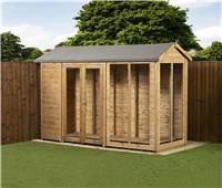 Empire Summerhouse Apex Shed Wooden Shiplap Tongue & Groove 4X10 Double Door 4ft