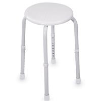 Round Adjustable Stool Strong Lightweight Child Adult Shower Seat Indoor Outdoor