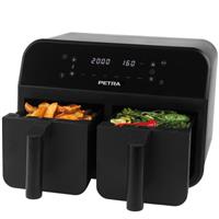 Petra Dual Air Fryer Double Drawer Non-Stick LED Display 6 Presets 7.4L 2400 W
