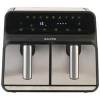 Salter Air Fryer 7.6L Dual Zone Digital Display 10 Cooking Functions 1700W Black