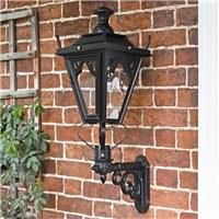 84cm Black Gothic Wall Lantern on Royale Bracket