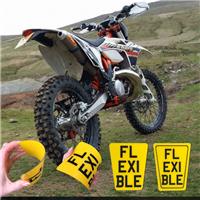 FLEXIPLATE FLEXIBLE Small TAPERED SHOW NUMBER PLATE KTM EXC ENDURO MOTORCYCLE
