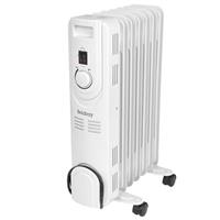 Beldray 7 Fin Oil Filled Radiator 360 Degree Wheels Portable Compact Adjustable