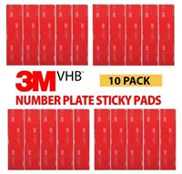 Number Plate Sticky Pads Double Sided Adhesive Strips High Strength Tape x 10