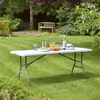 Folding Plastic Table 6ft Heavy Duty Camping Picnic Portable Banquet BBQ Tables