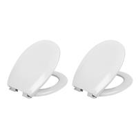 Beldray Antibac Duroplastic Soft Close Toilet Seat, Set of 2, White